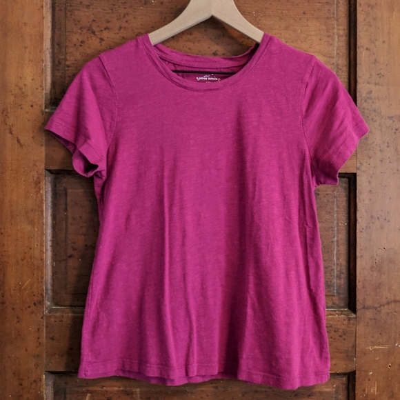 3/$15 🌷Eddie Bauer Berry Pink Crewneck Tee Shirt - Picture 1 of 5
